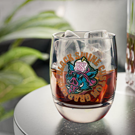 “OG” Black Swine Custom Graphics Logo Whiskey Glass