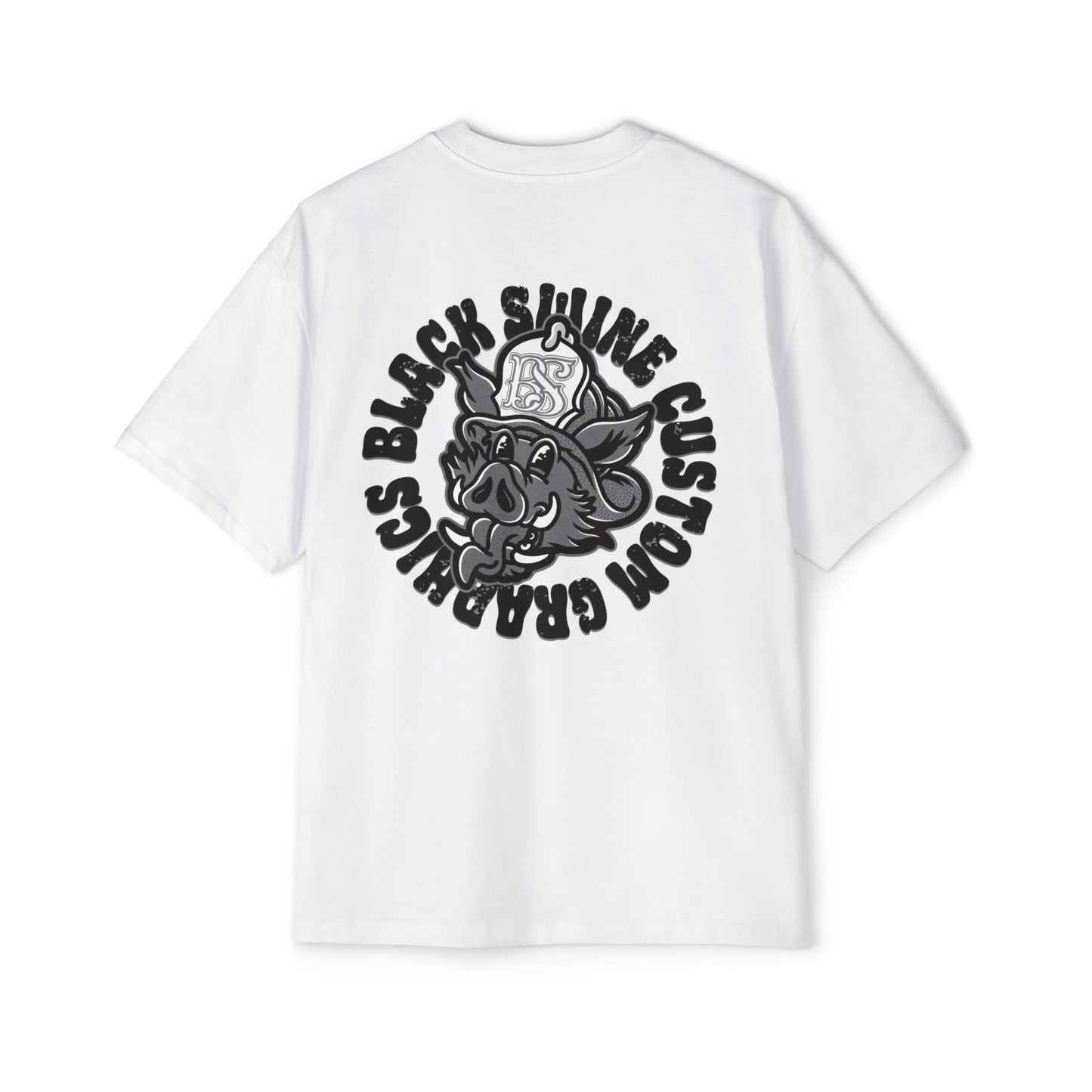 “OG” Black Swine Custom Graphics Logo T-shirt-OVERSIZED