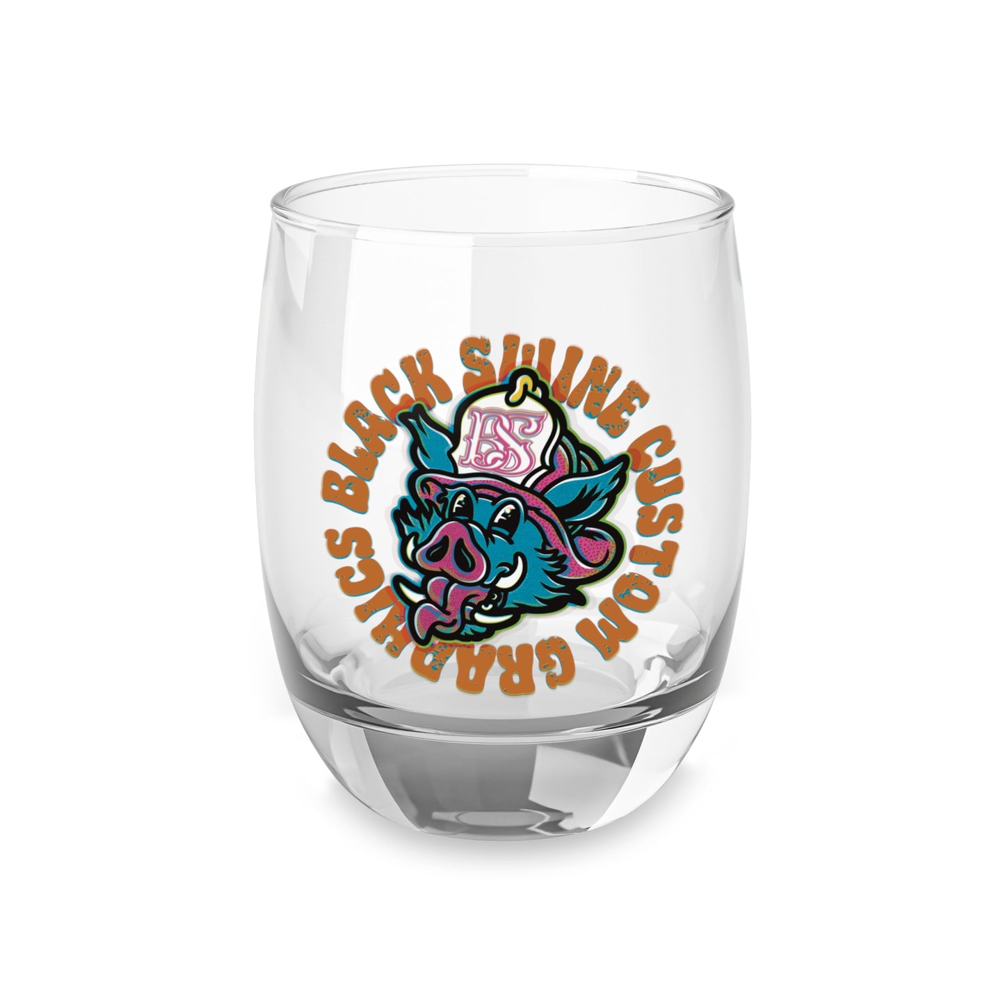 “OG” Black Swine Custom Graphics Logo Whiskey Glass