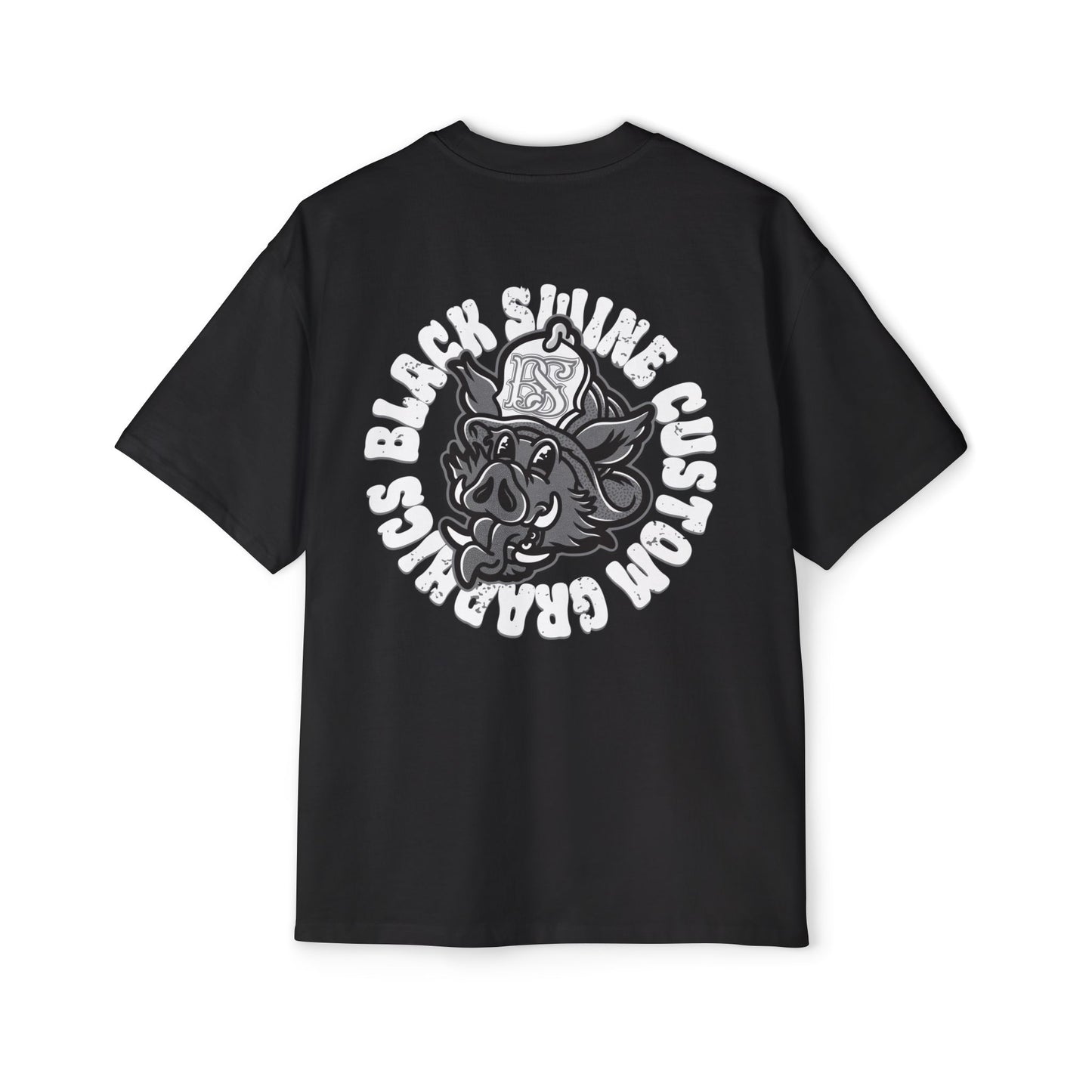 “OG” Black Swine Custom Graphics Logo T-shirt-OVERSIZED
