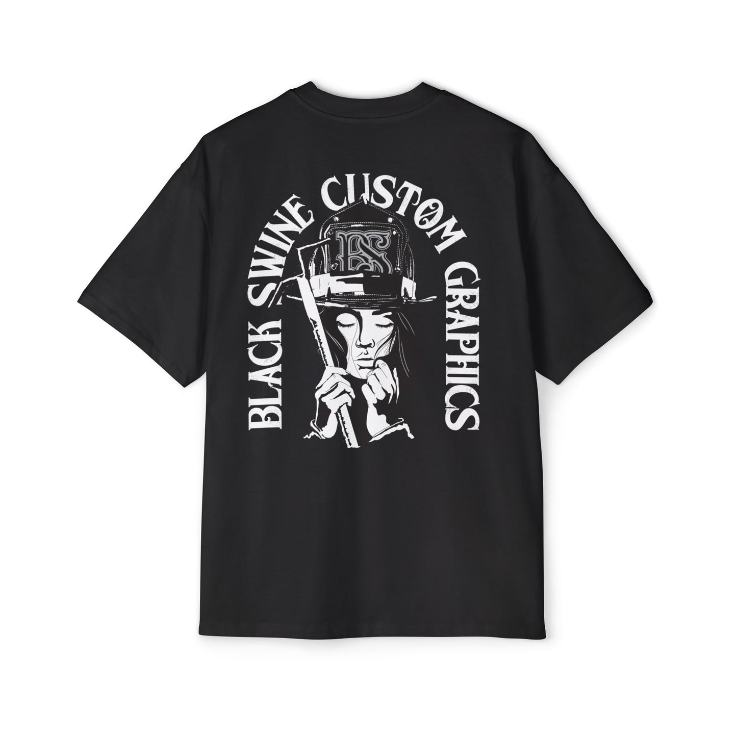 Black Swine Custom Graphics T-shirt-OVERSIZED