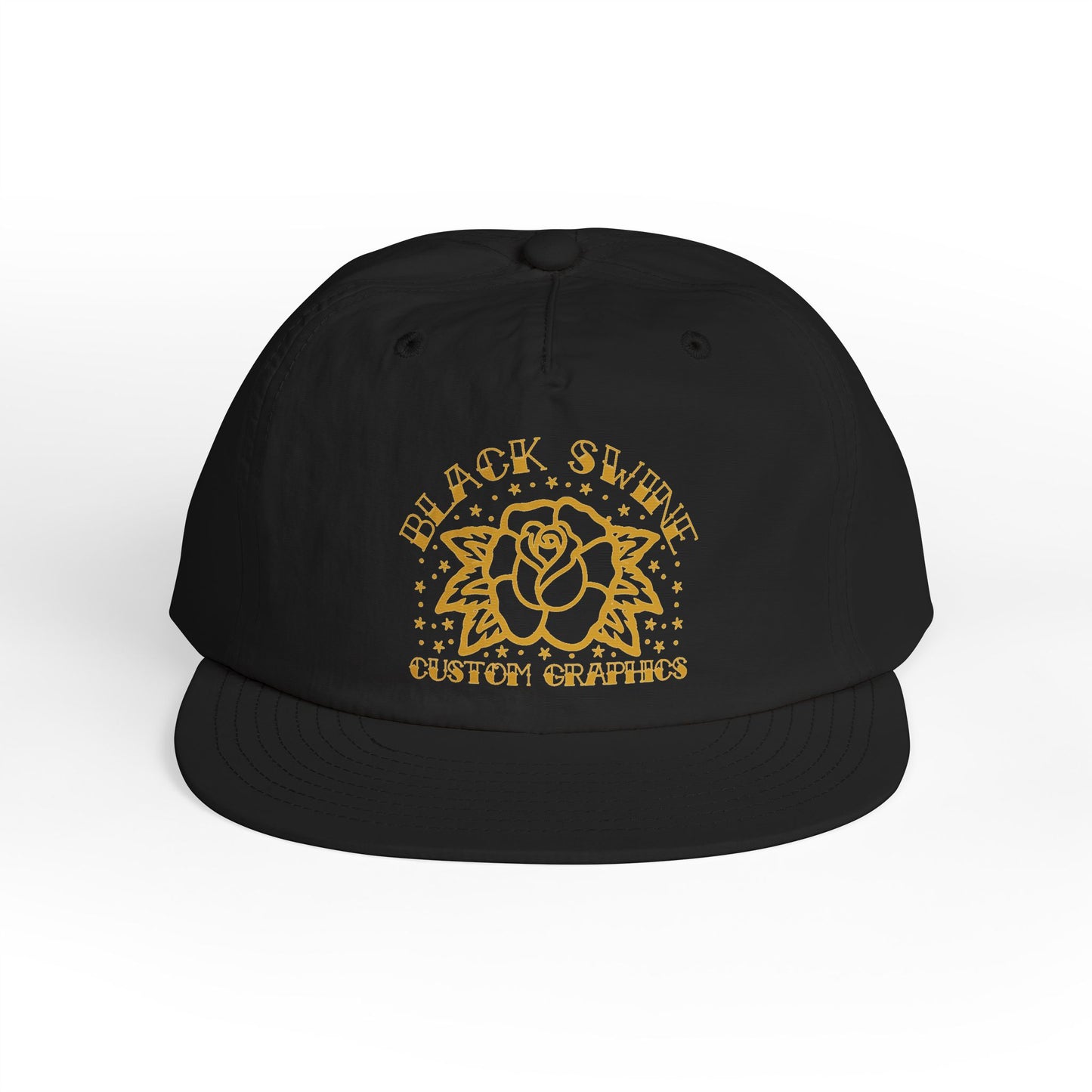 “Rose” Black Swine Custom Graphics Surf Cap
