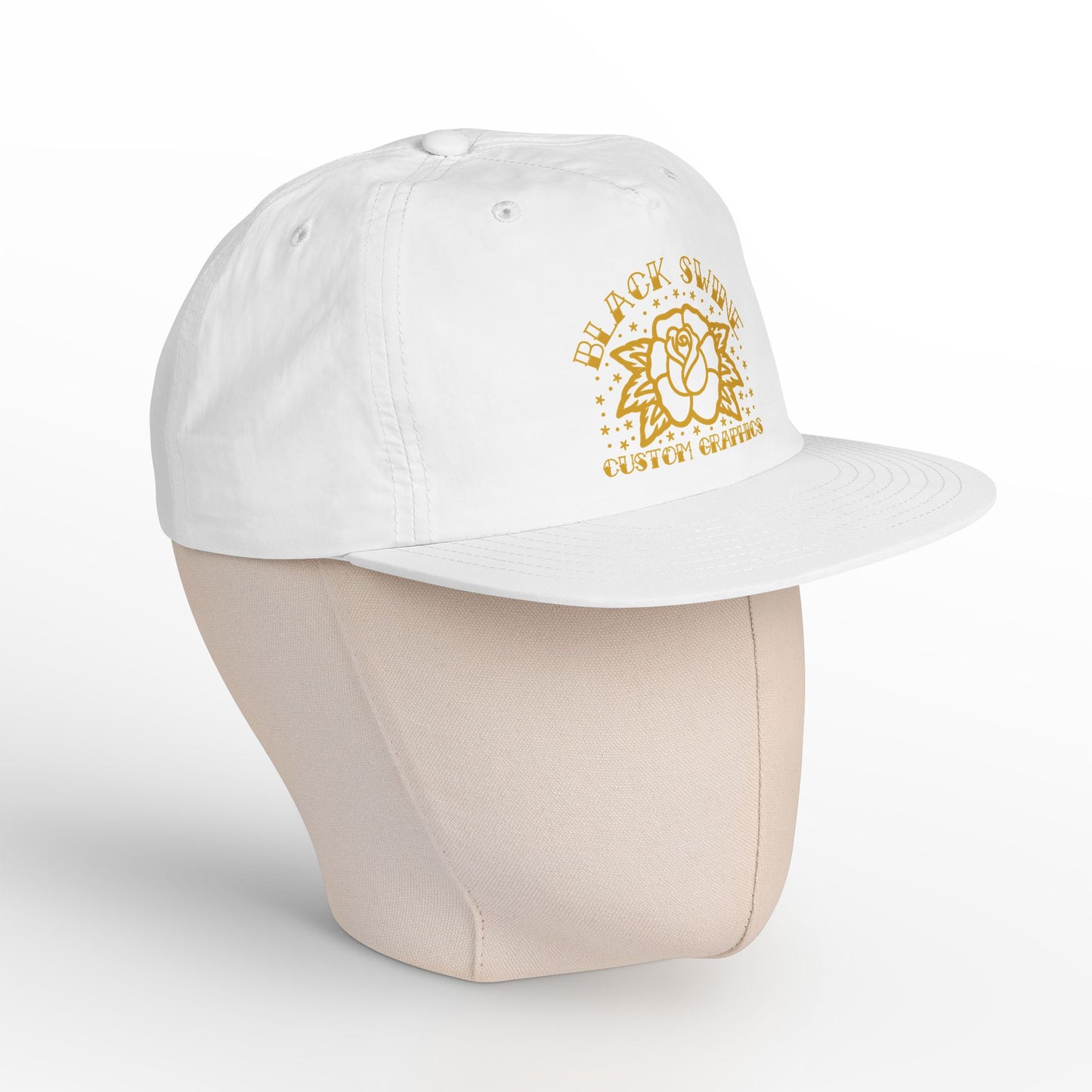 “Rose” Black Swine Custom Graphics Surf Cap
