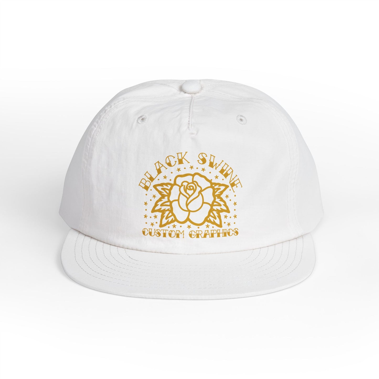 “Rose” Black Swine Custom Graphics Surf Cap