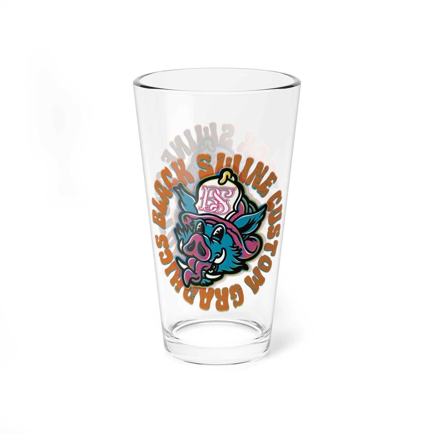 “OG” Black Swine Custom Graphics Logo Pint Glass