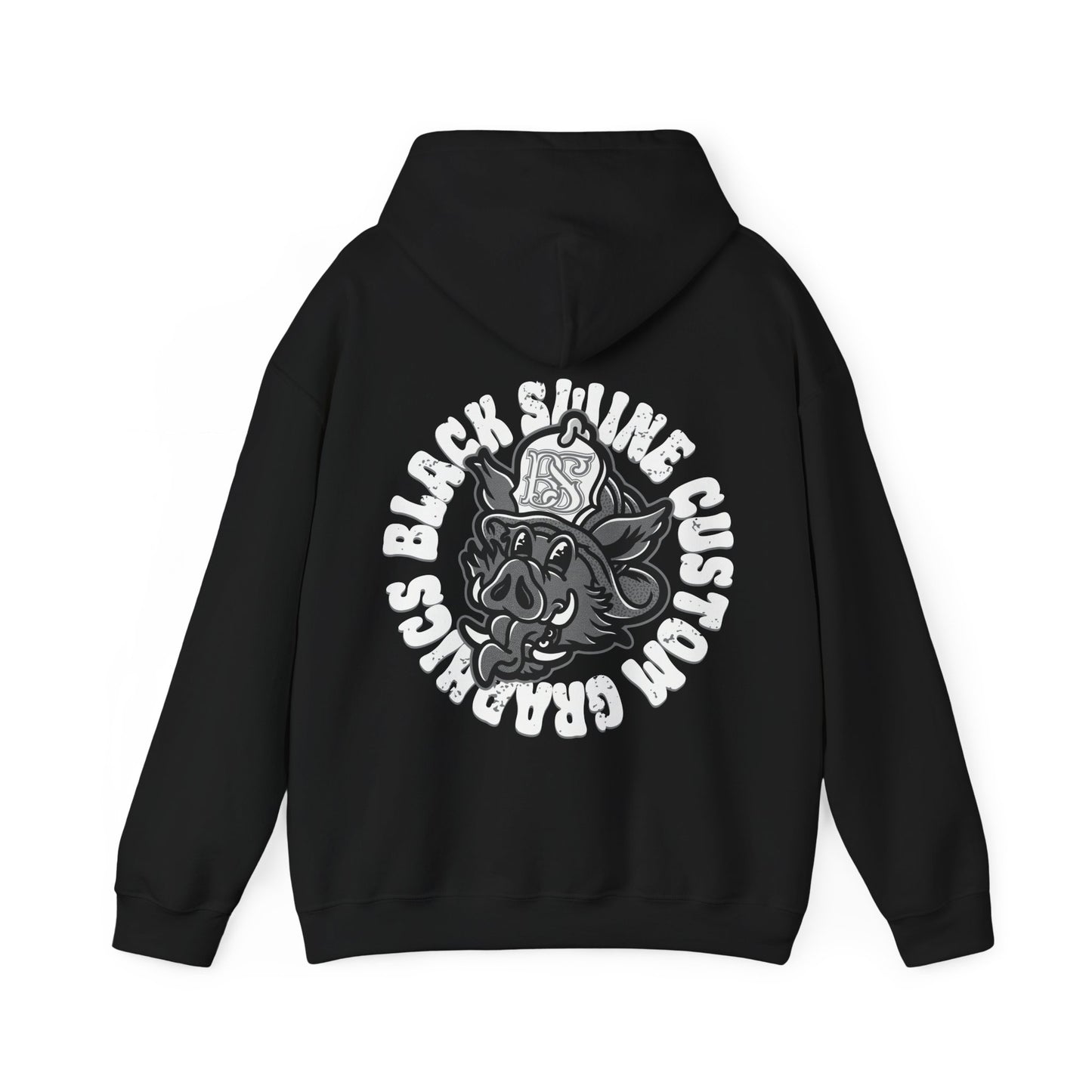 “OG” Black Swine Custom Graphics Logo Heavyweight Hoodie