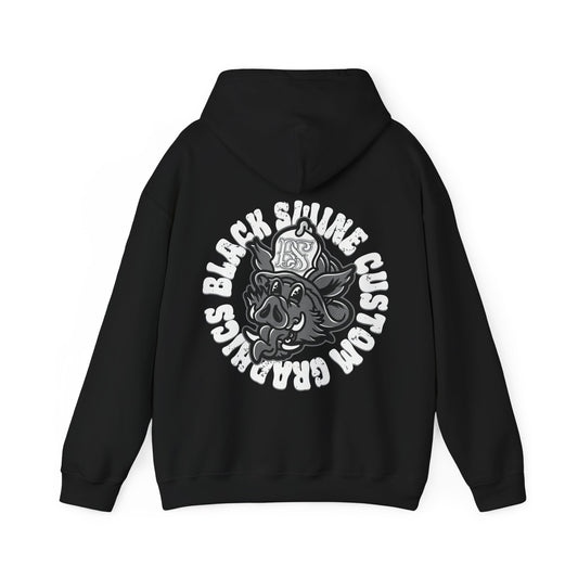 “OG” Black Swine Custom Graphics Logo Heavyweight Hoodie