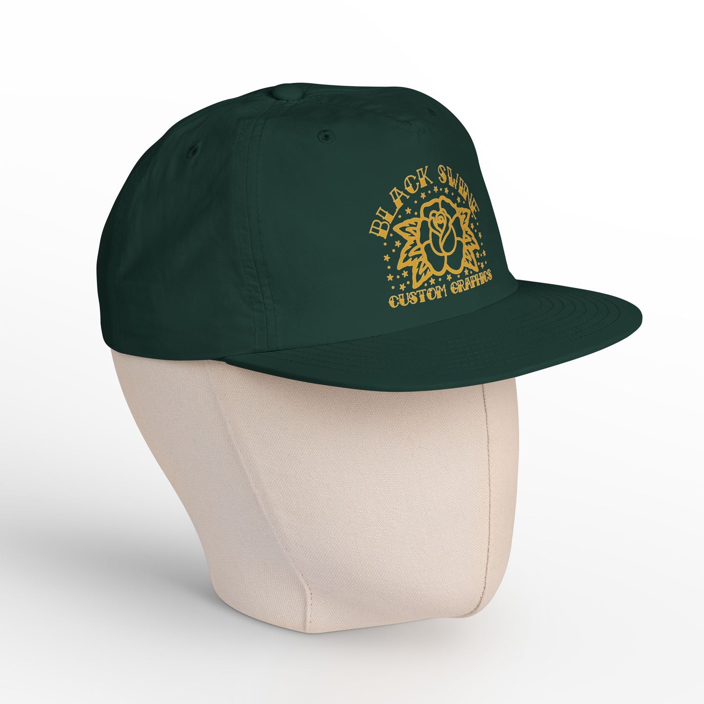 “Rose” Black Swine Custom Graphics Surf Cap