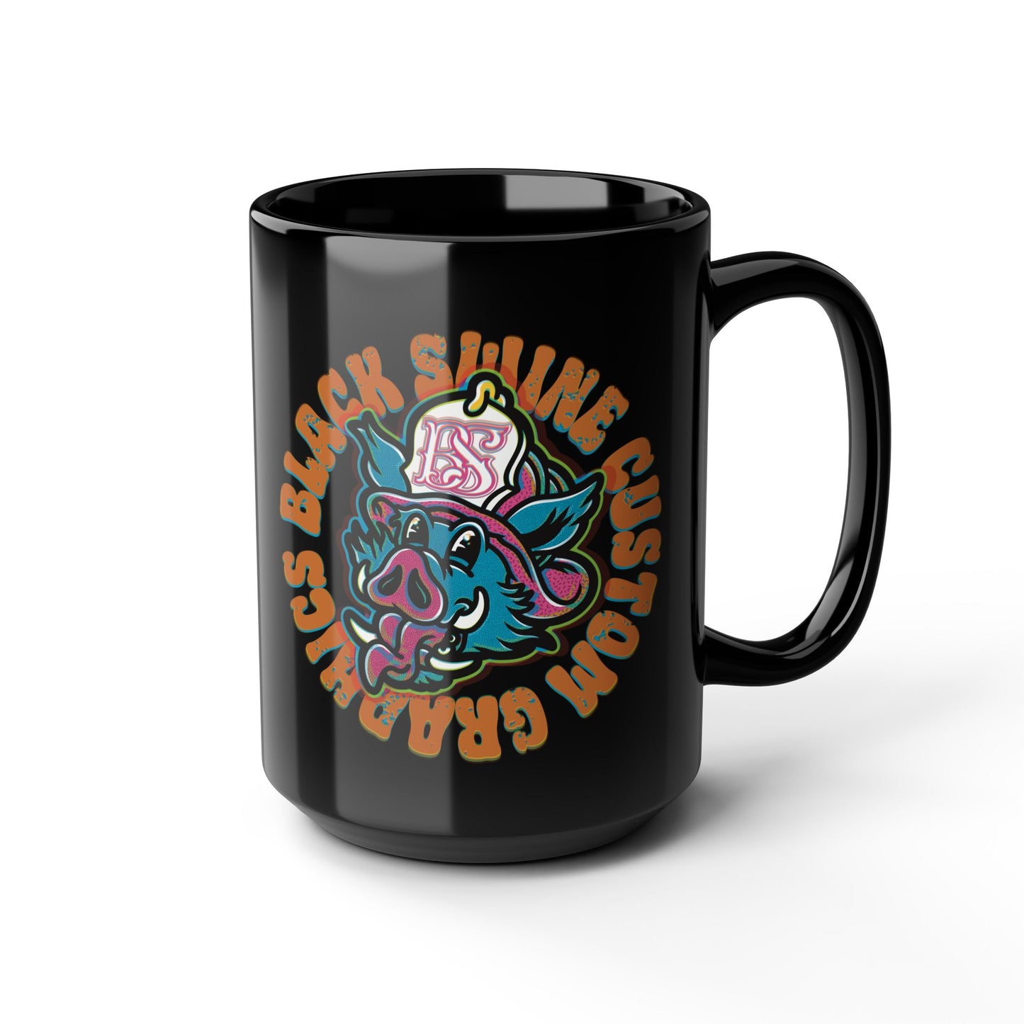 “OG” Black Swine Custom Graphics Logo 15oz Mug
