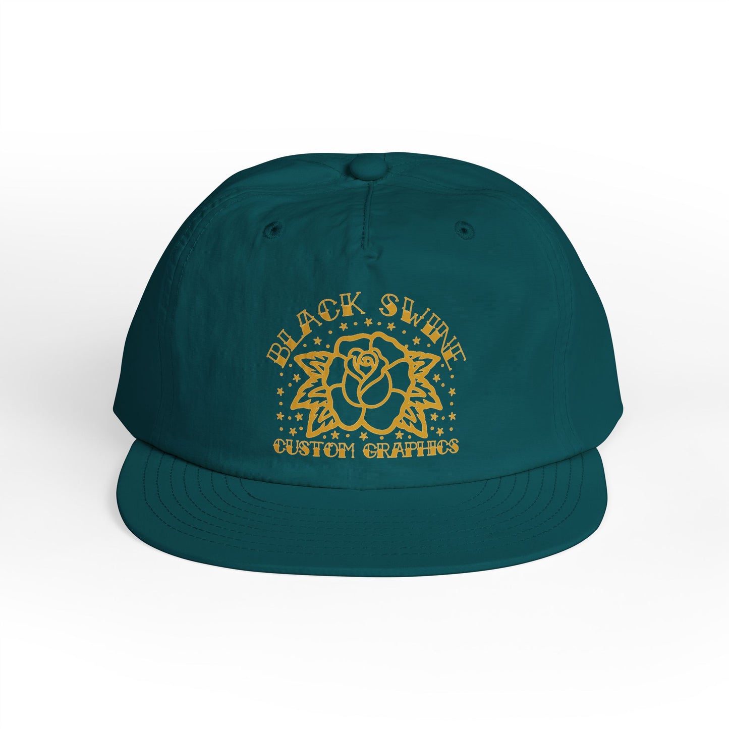 “Rose” Black Swine Custom Graphics Surf Cap