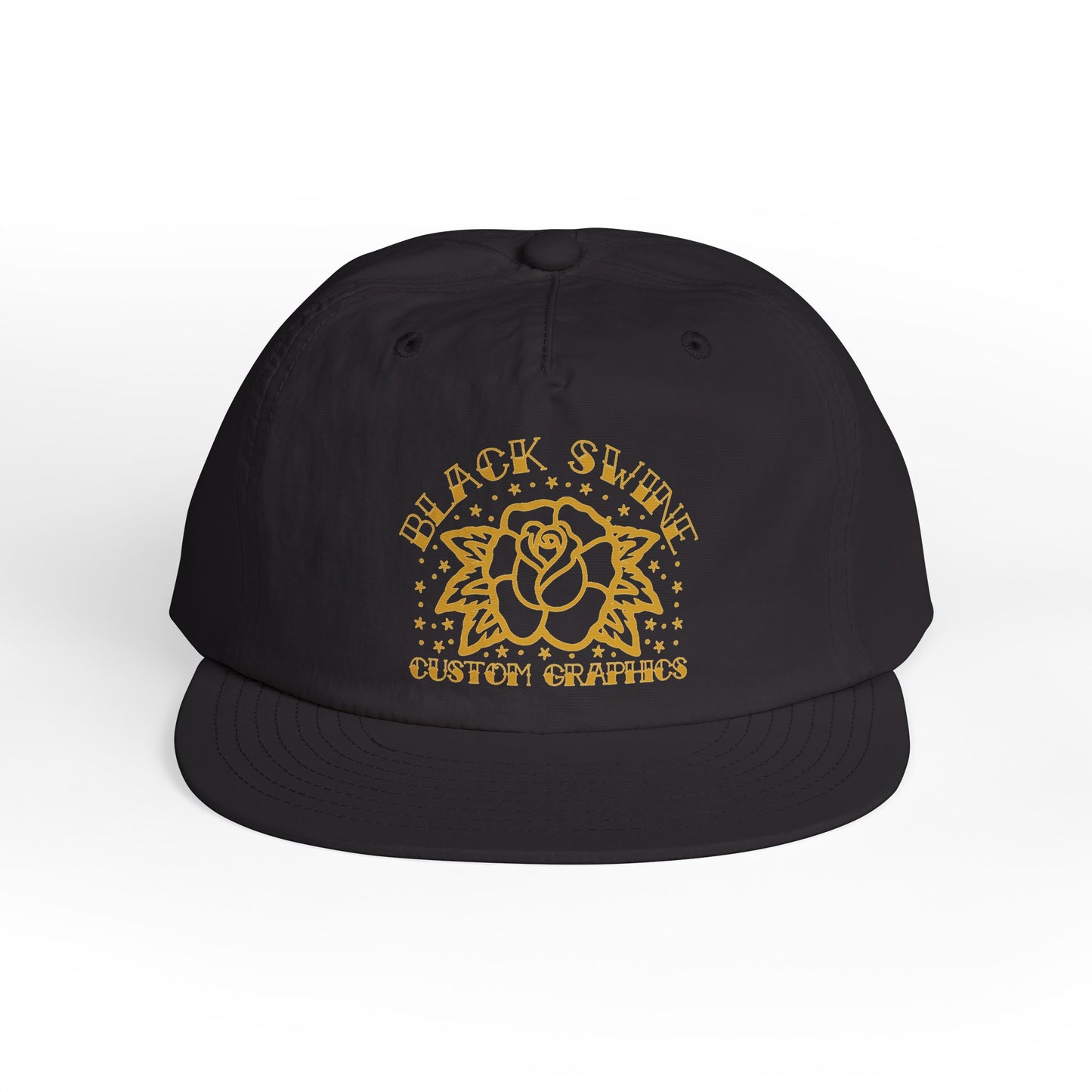 “Rose” Black Swine Custom Graphics Surf Cap