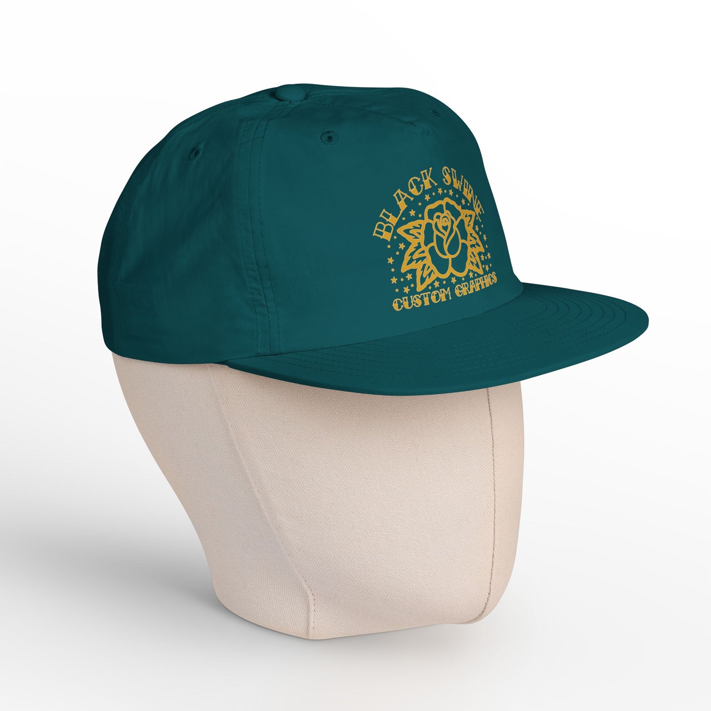 “Rose” Black Swine Custom Graphics Surf Cap