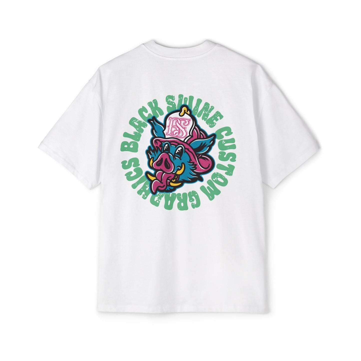 Retro “OG” Black Swine Custom Graphics Logo T-shirt-OVERSIZED