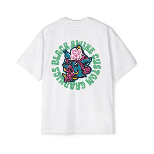 Retro “OG” Black Swine Custom Graphics Logo T-shirt-OVERSIZED