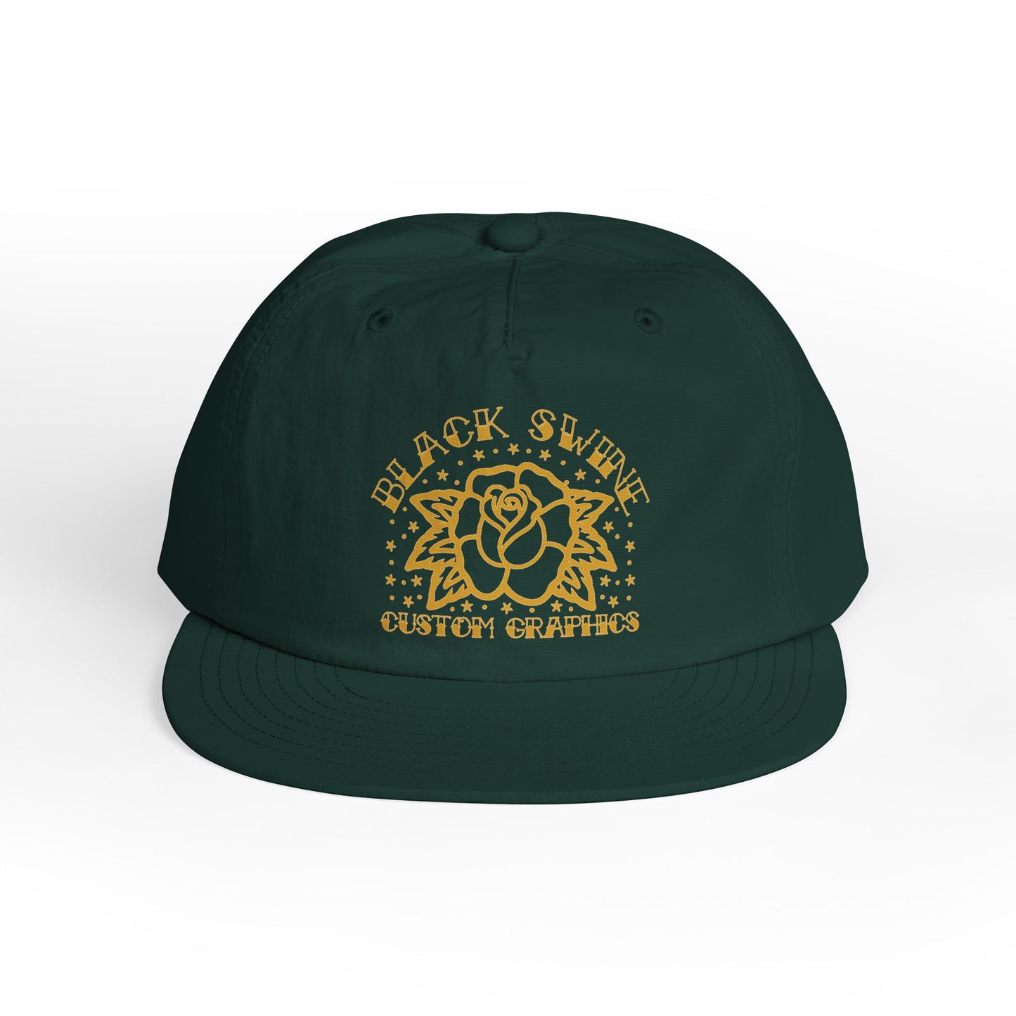 “Rose” Black Swine Custom Graphics Surf Cap