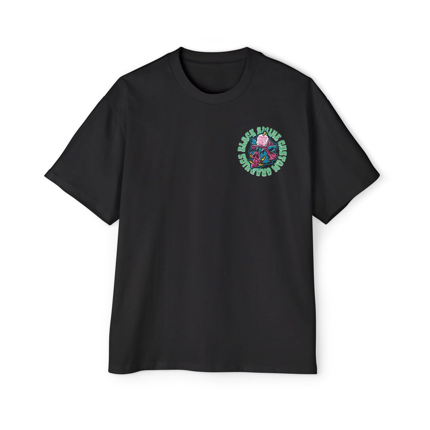 Retro “OG” Black Swine Custom Graphics Logo T-shirt-OVERSIZED