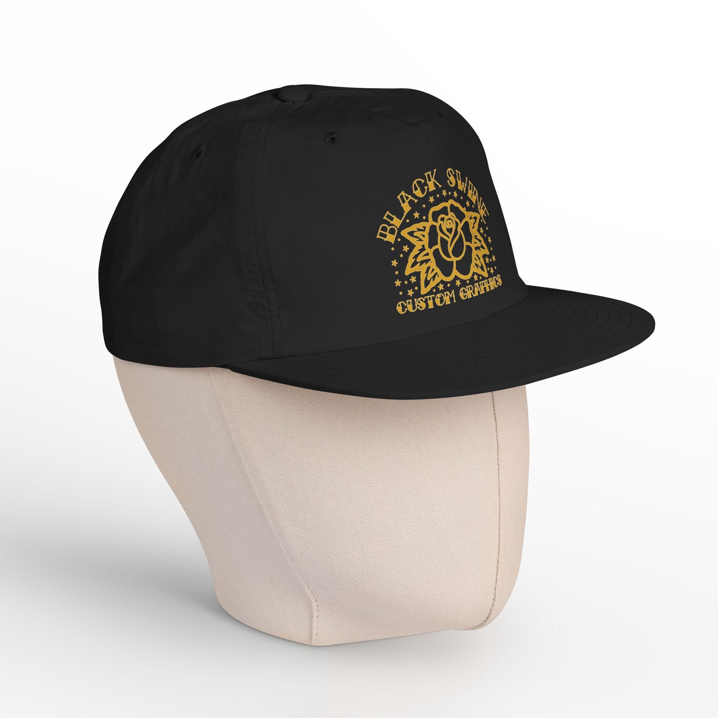 “Rose” Black Swine Custom Graphics Surf Cap